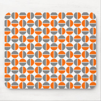 Rotating Circles - Orange and Grey Mouse Pad