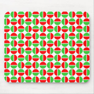Rotating Circles - Red and Green Mouse Pad