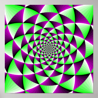 Rotating optical illusion effect poster