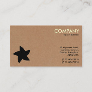 Rotating Star Symbol - Cardboard Business Card