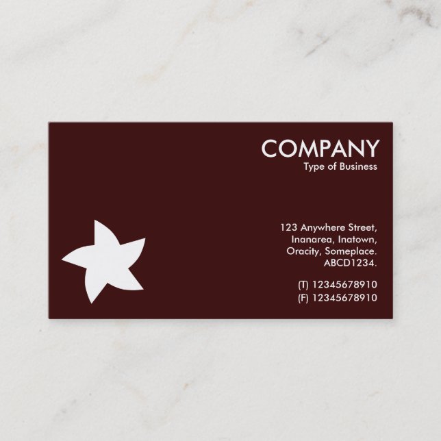 Rotating Star Symbol - Dark Brown 330000 Business Card (Front)
