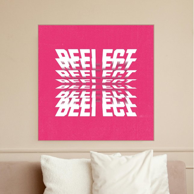 Rotating Text Minimal Poster – Pink Edition (colorful design poster to inspire your space and create a perfect atmosphere to relax)