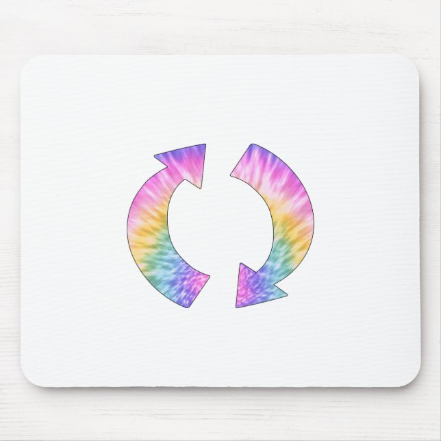 Rotation Arrows Tie Dye Mouse Pad (Front)