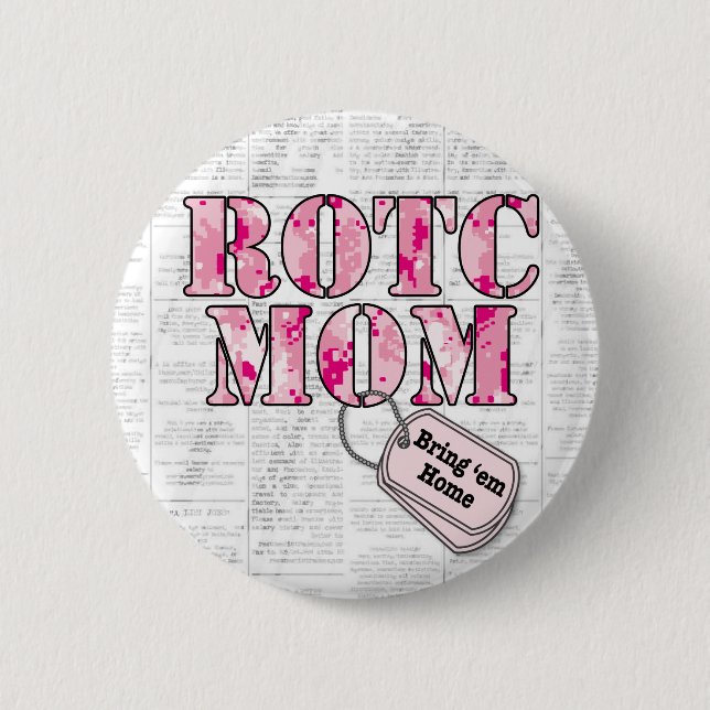 ROTC Mom: Help Wanted 2 Inch Round Button (Front)
