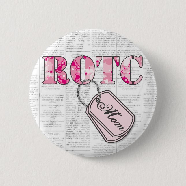 ROTC Mom: Help Wanted 2 Inch Round Button (Front)