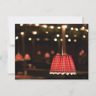 ROTE LAMPENSCHIRME FESTZELT HAAGER HERBSTFEST POSTCARD