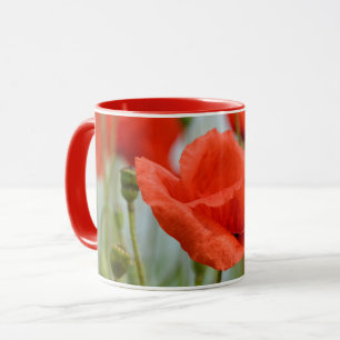 Rote Mohnblumen Mug