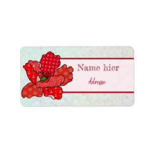 roter Mustermohn Label