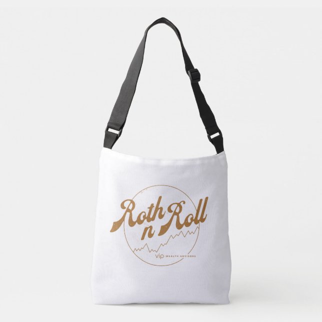 Roth n Roll World Tour – Finance Humor Crossbody Bag (Front)