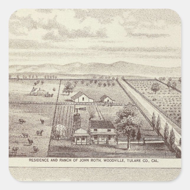 Roth, Scruggs ranches Square Sticker (Front)