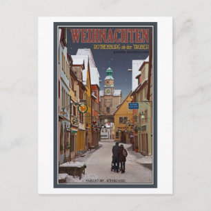 Rothenburg - Markusturm Christmas Holiday Postcard