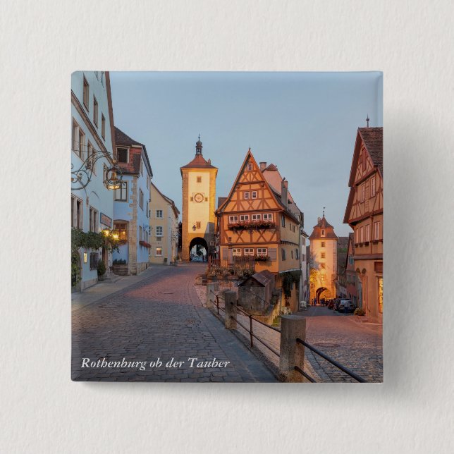 Rothenburg ob der Tauber 2 Inch Square Button (Front)