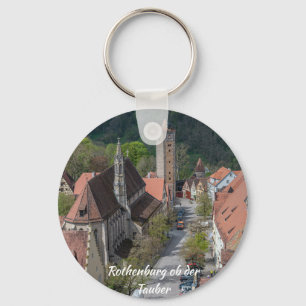 Rothenburg ob der tauber old town from above keychain