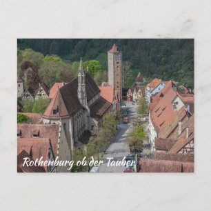 Rothenburg ob der tauber old town from above postcard