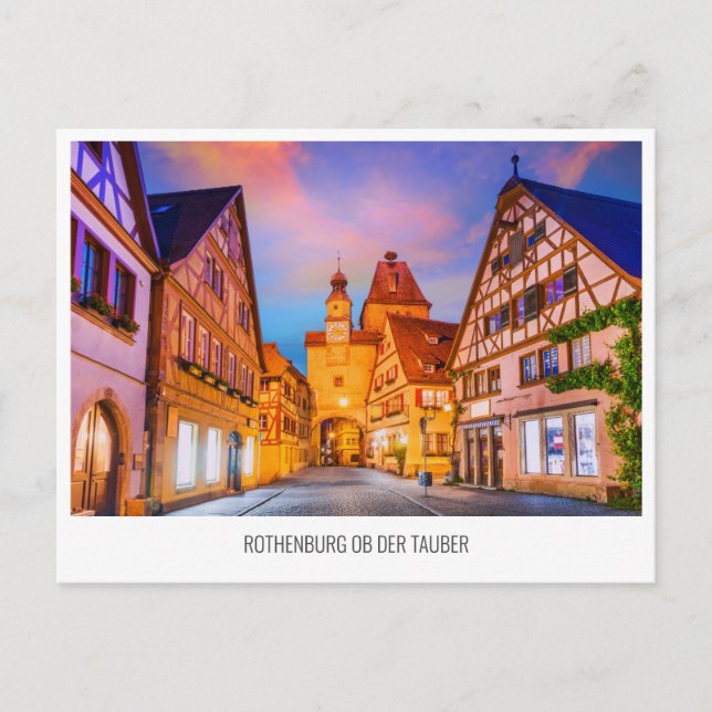 Rothenburg ob der Tauber Travel Holiday Carte post (Devant)