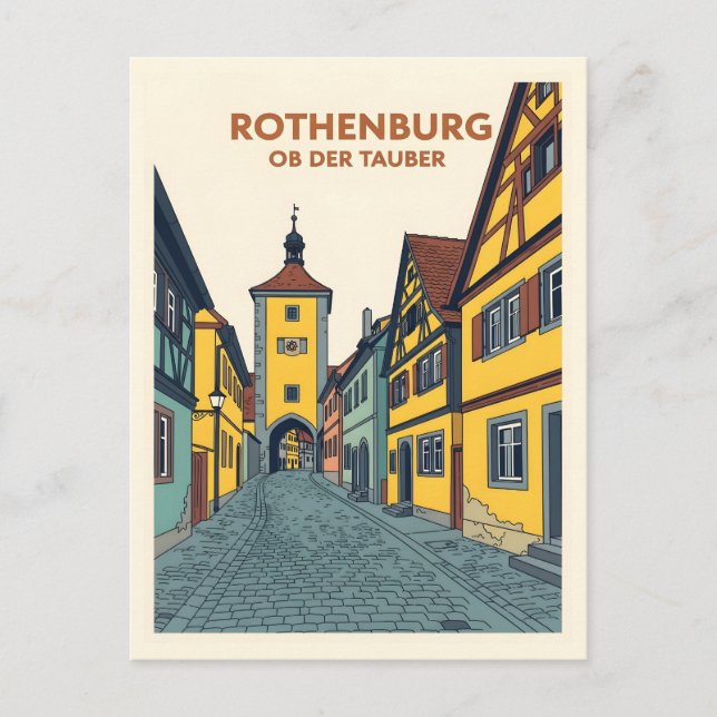 Rothenburg ob der Tauber Vintage Postcard (Front)