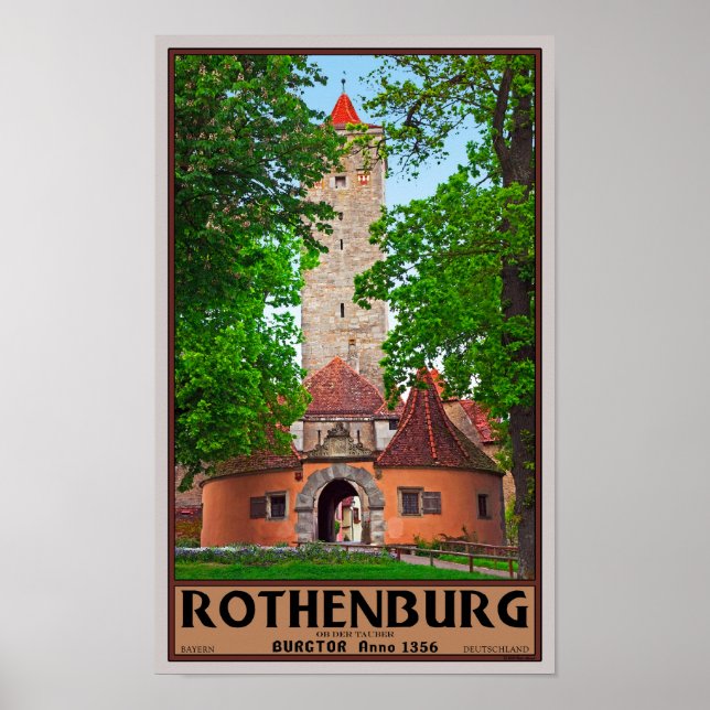 Rothenburg od Tauber - Burgtor Poster (Front)