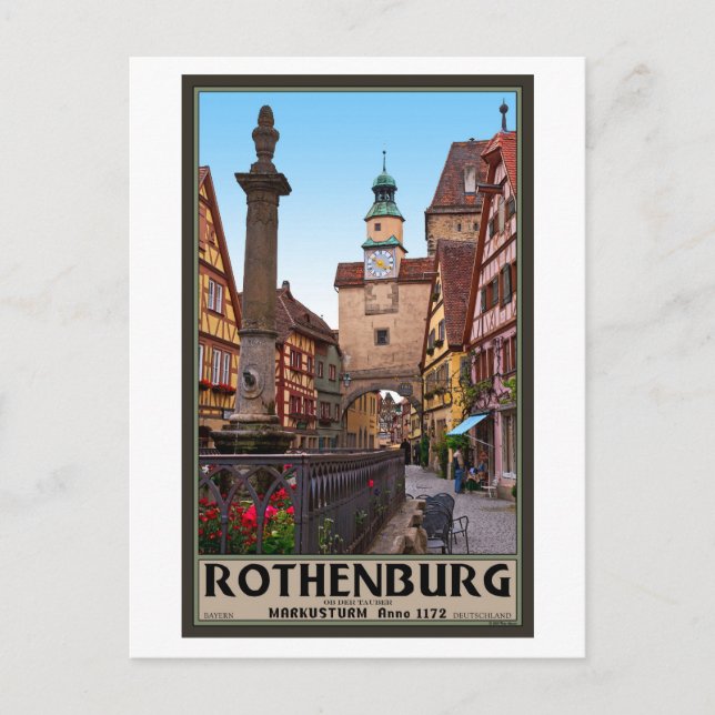 Rothenburg od Tauber - Markusturm Postcard (Front)
