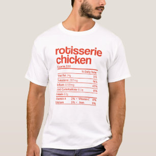 Rotisserie Chicken Nutrition Fact Thanksgiving Chr T-Shirt