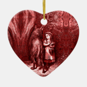 Rotkäppchen – Little Red Riding Hood – Grimm Ceramic Ornament