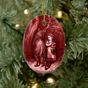 Rotkäppchen – Little Red Riding Hood – Grimm Ceramic Ornament