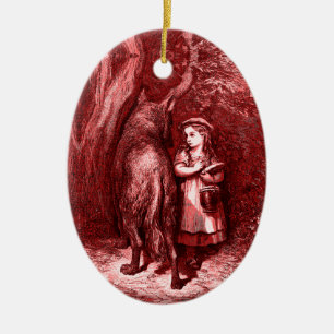 Rotkäppchen – Little Red Riding Hood – Grimm Ceramic Ornament
