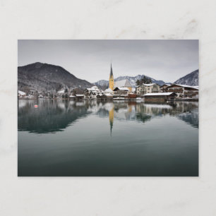 Rottach-Egern at the Tegernsee, Bavaria in winter Postcard