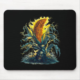 Rotten Corn Maize Ghost Ghoul Harvest Halloween Fu Mouse Pad