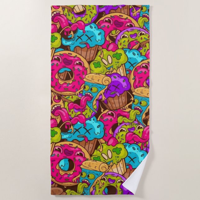 Rotten Desserts Beach Towel (Front)