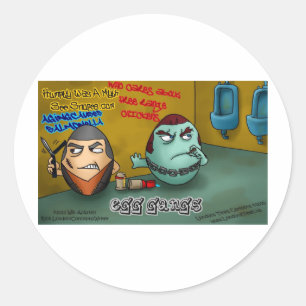 Rotten Egg Gangs Funny Tees Mugs Cards & Gifts Classic Round Sticker