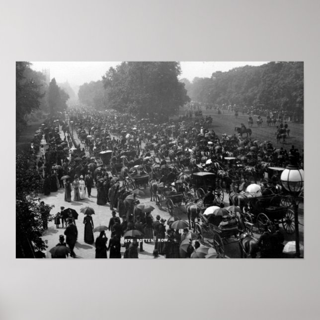 Rotten Row in Hyde Park, London, c.1890 Poster (Front)
