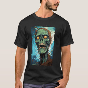 Rotten Zombie Head Corpse Creepy Spooky Halloween  T-Shirt