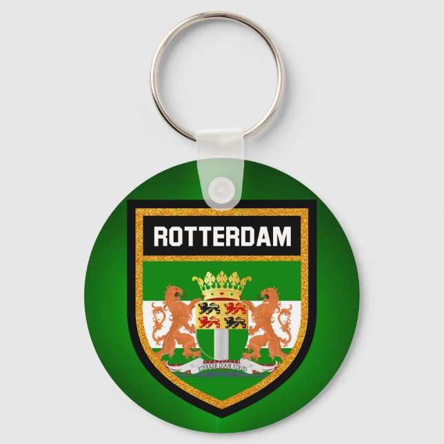 Rotterdam Flag Keychain (Front)