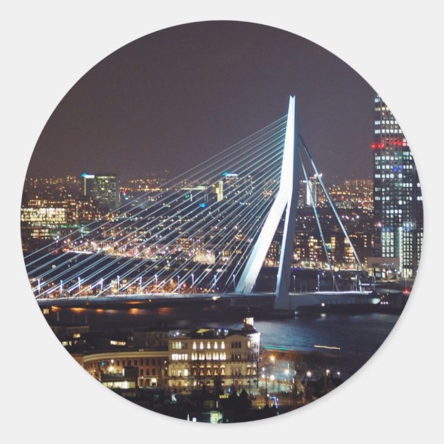 Rotterdam, Netherlands Classic Round Sticker (Front)