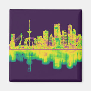 Rotterdam Netherlands Skyline Magnet