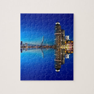 Rotterdam Night Skyline Jigsaw Puzzle
