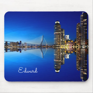 Rotterdam Skyline Cityscape Mouse Pad