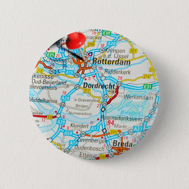 Rotterdam, The Netherlands 2 Inch Round Button (Front)