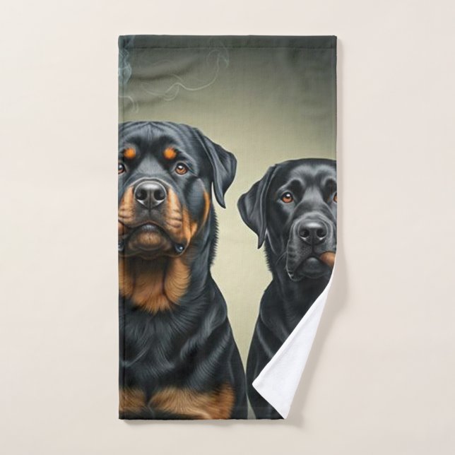 Rottie and his Babe Hand Towel (Hand Towel)