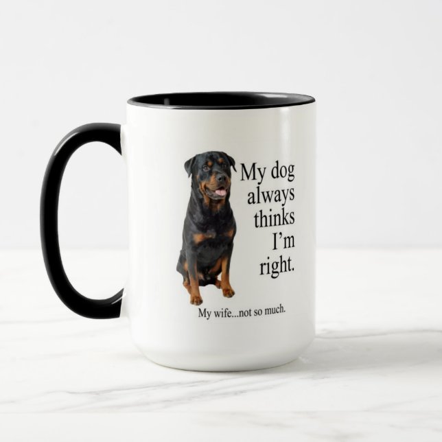 Rottie contre Mug (Gauche)