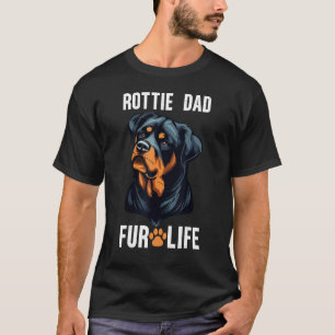 Rottie Dad Fur Life Retro Rottweiler T-Shirt
