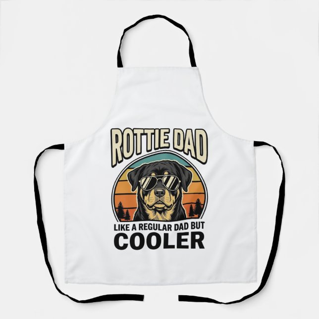Rottie Dad Like a Regular Dad But Cooler Design_1 Apron (Front)