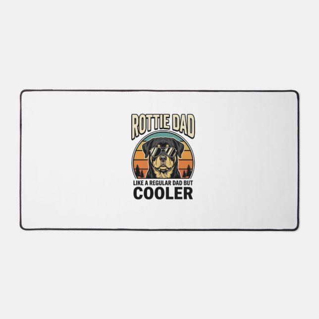Rottie Dad Like a Regular Dad But Cooler Design_1 Desk Mat (Front)