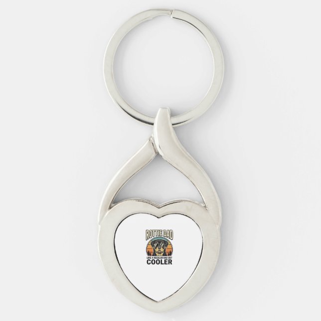 Rottie Dad Like a Regular Dad But Cooler Design_1 Keychain (Front)