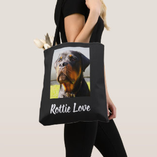 Rottie Love photo Rottweiler Tote Bag