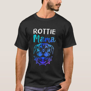Rottie Mama Rottweiler Dog Mom Puppy Rescue Mom Pe T-Shirt