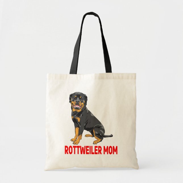 Rottie Mom Puppy Dog Gift Cute Rottweiler Tote Bag (Front)