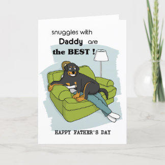Rottie's Dad card; Rottweiler's Daddy card; Thank You Card