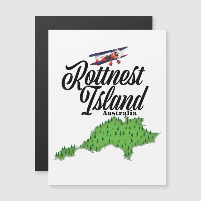 Rottnest Island Australia map (Front/Back)