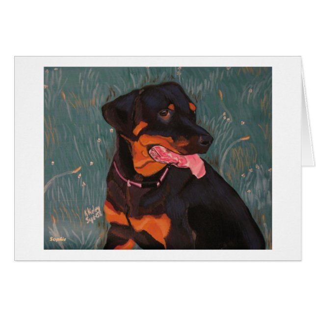 Rottweiler 1 carte (Devant Horizontal)